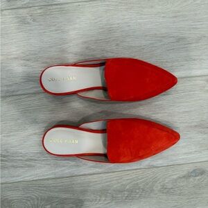 Cole Haan Women's Orange Suede Mules